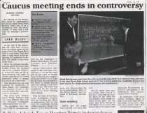 Caucus Meeting Ends in Controversy